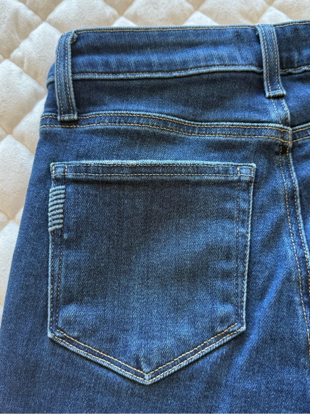PAIGE Cindy High Rise Slim Straight Leg Jeans Raw Hem Blue Women’s Size 26 - Picture 6 of 11